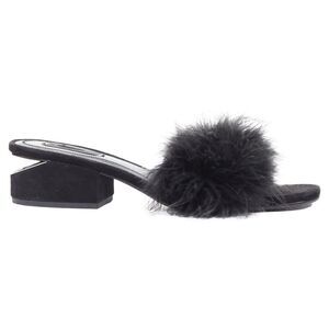 Alexander Wang Lou Feather Embellished Suede Mules